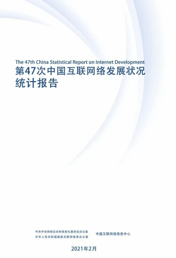 CNNIC發布第47次《中國互聯網絡發展狀況統計報告》